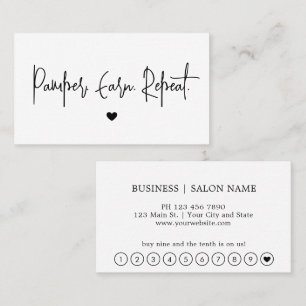 Visita Tarjeta de Lealtad Profesional Elegante con Letra