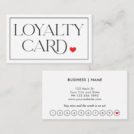 Visita Tarjeta de Lealtad Profesional Moderna y Elegante