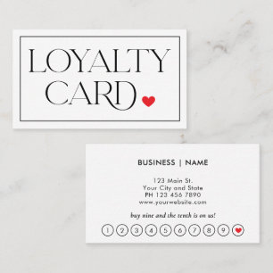 Visita Tarjeta de Lealtad Profesional Moderna y Elegante