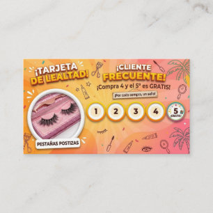Visita Tarjeta de lealtad Tienda de pestañas para la comu