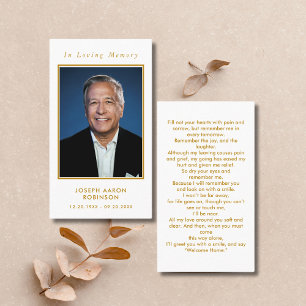 Visita Tarjeta de lectura funeraria simple con guión de o