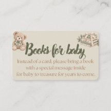 Tarjeta de Libros para Bebé | Inserto de Fiesta de