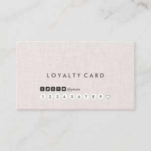 Visita Tarjeta de lino minimalista limpia profesional de
