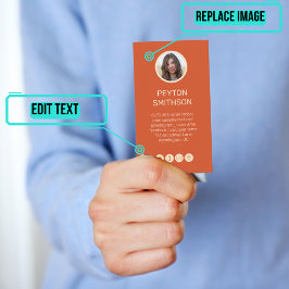 Visita Tarjeta de llamada personal: Naranja de fotos de p