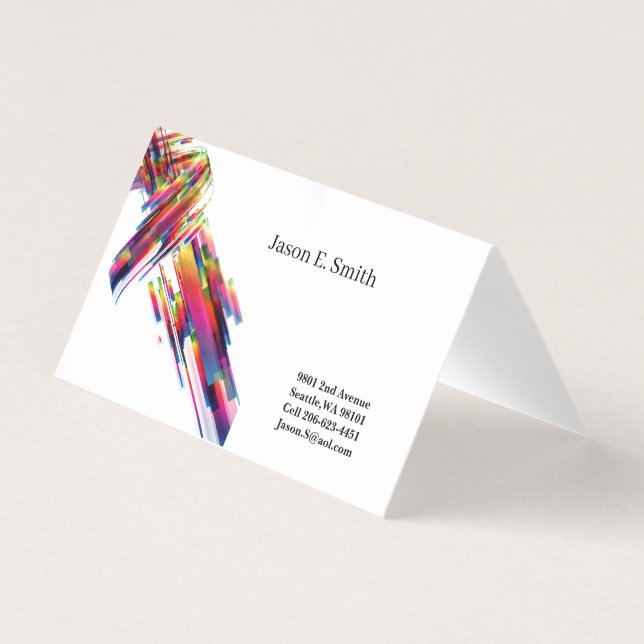 Visita Tarjeta de llamada plegada clásica (Anverso)