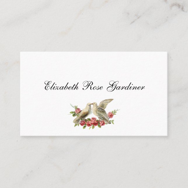 Visita Tarjeta de llamadas de palomas victorianas (Anverso)