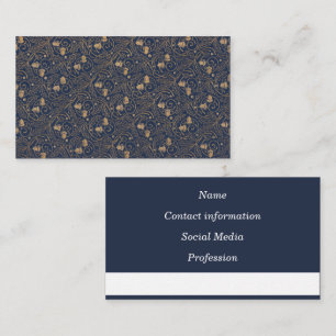 Visita Tarjeta de llamadas - Hoja de roble Art Nouveau y 