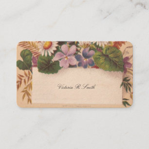 Visita Tarjeta de llamadas victoriana - Floral