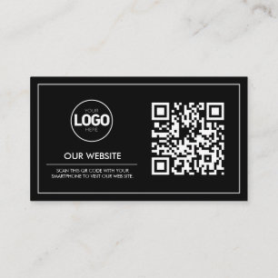 Visita Tarjeta de logotipo profesional de código QR Min