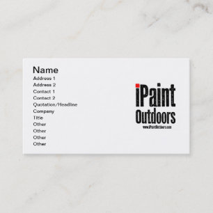 Visita tarjeta de los iPaintOutdoors