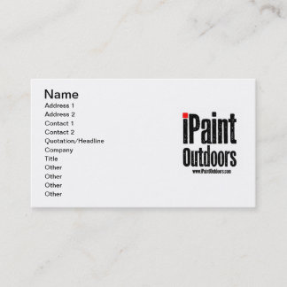 Visita tarjeta de los iPaintOutdoors