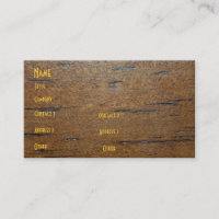 Tarjeta de madera del perfil del grano