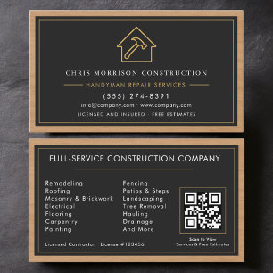 Visita Tarjeta de Mano de Obra Código QR Construcción Mad