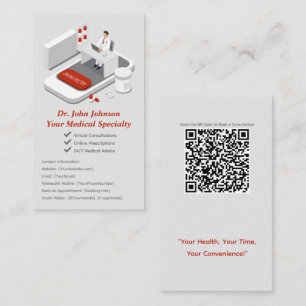 Visita Tarjeta de Médico en línea con código QR