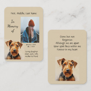 Visita Tarjeta de memoria conmemorativa Airdale Terrier D