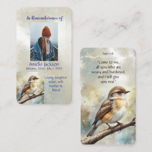 Visita Tarjeta de memoria conmemorativa Aves acuarelas