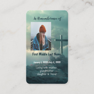 Visita Tarjeta de memoria conmemorativa Cruz cristiana en