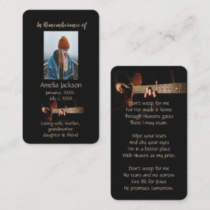 Visita Tarjeta de memoria cristiana memorial guitarra mus