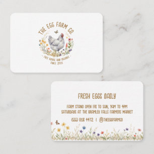 Visita Tarjeta de Mercado de Agricultores Gallina Gris Ac