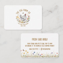 Tarjeta de Mercado de Agricultores Gallina Gris Ac