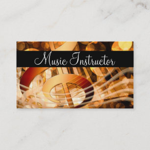 Visita Tarjeta de música de profesor de música