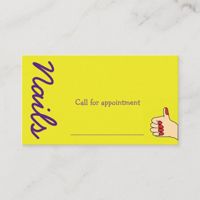 Visita Tarjeta de Nails (Anverso)