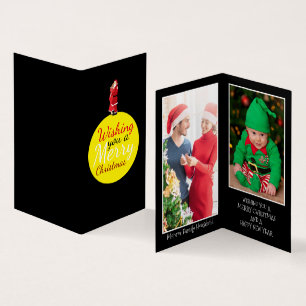 Visita Tarjeta de Navidad con Foto Familiar Luna de Navid