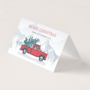 Visita Tarjeta de Navidad Corporativa Camión Rojo
