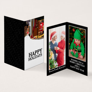 Visita Tarjeta De Navidades De Fotografía Familiar De San