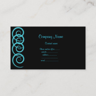 VISITA TARJETA DE NEGOCIO AQUA SWIRL