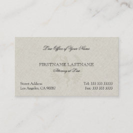 Visita Tarjeta De Negocio Beige Linen De La Oficina Del F