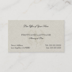 Visita Tarjeta De Negocio Beige Linen De La Oficina Del F