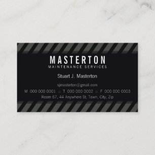 Visita TARJETA DE NEGOCIO BOLD :: franjas de advertencia 