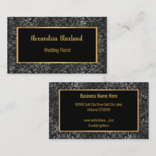 VISITA TARJETA DE NEGOCIO BRONZE GOLD BLACK VINTAGE