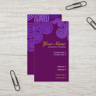 Visita Tarjeta De Negocio Celtic Purple Swirl