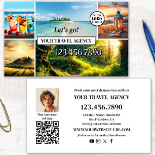 Visita Tarjeta de Negocio de Agencia de Viajes Fotográfic