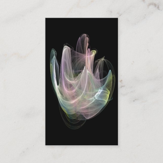 Visita tarjeta de negocio de energía fractal pastel (Anverso)