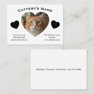 Visita Tarjeta de Negocio de Gatería Personalizable - Fot