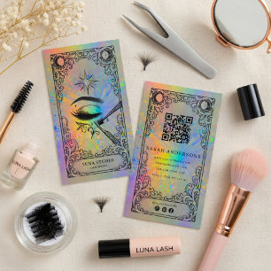 Visita Tarjeta de Negocio de Lash Tech   Salón de Belleza