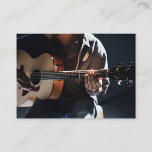 Visita Tarjeta de Negocio de Lección de Guitarra o Música
