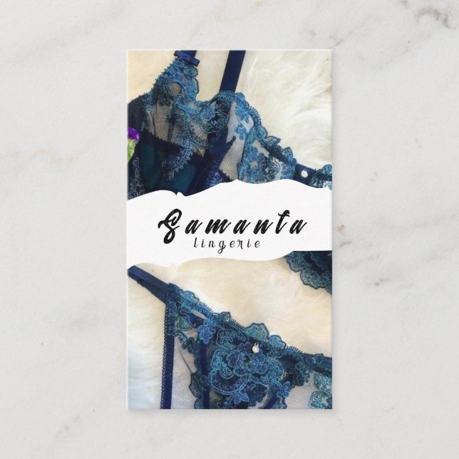 Visita Tarjeta de Negocio de Lencería (Anverso)