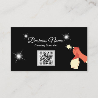 Visita Tarjeta de Negocio de Limpieza Personaliza tu Códi