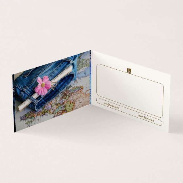 VISITA TARJETA DE NEGOCIO DE LOOS FOLDEADA (Interior)