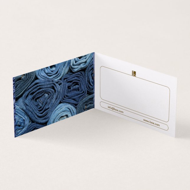 VISITA TARJETA DE NEGOCIO DE LOOS FOLDEADA (Interior)