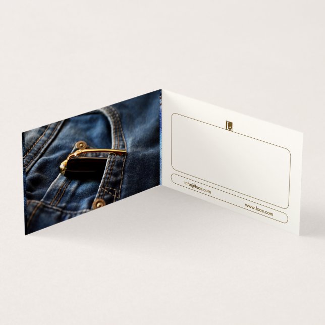 VISITA TARJETA DE NEGOCIO DE LOOS FOLDEADA (Interior)