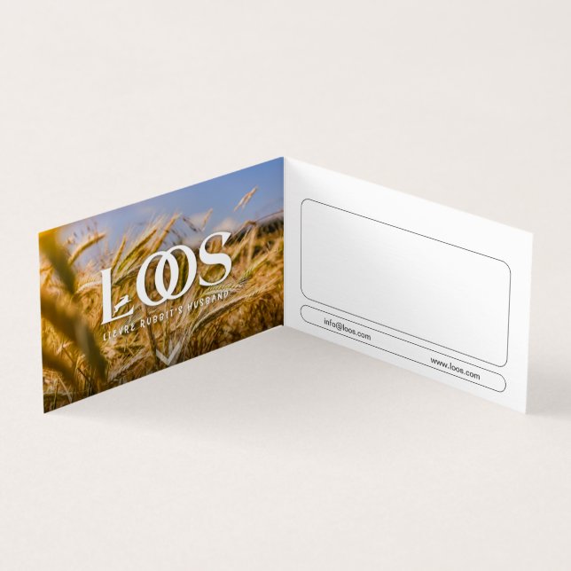 VISITA TARJETA DE NEGOCIO DE LOOS FOLDEADA (Interior)