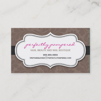 Visita TARJETA DE NEGOCIO de lujo elegante chocolate rosa