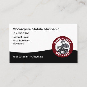 Visita Tarjeta de Negocio de Mecánico Móvil de Motociclet