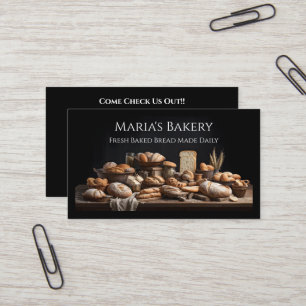 Visita Tarjeta de Negocio de Panadería Cafetería Baker