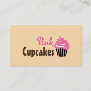 Visita Tarjeta de Negocio de Panadería de Cupcakes Rosado